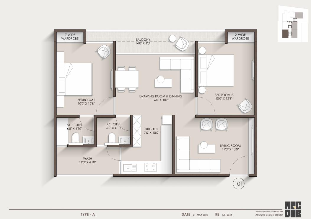 Avora Arise Type A floor plan